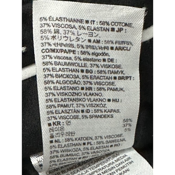 Banana Republic RYAN Straight Stretch Twill Black Pants Size 12 Office Dressy - Picture 8 of 10